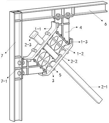 Supporting building with tension and compression reversing characteristic and assembling method thereof