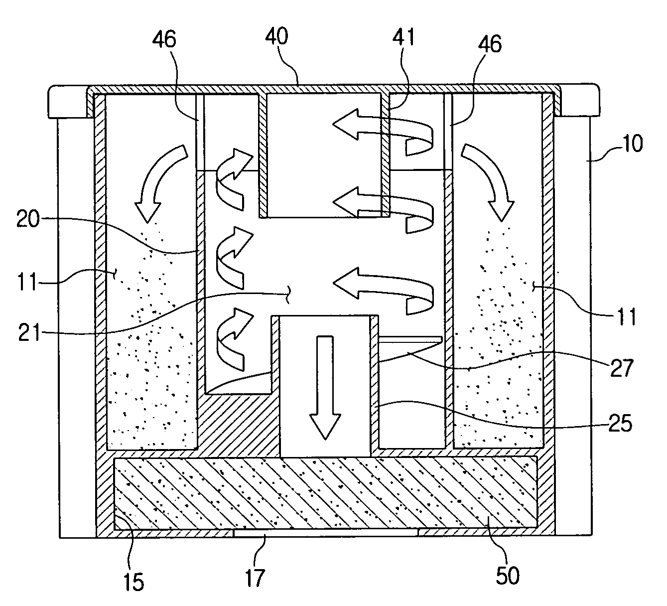 Dust collecting apparatus for vacuum cleaner