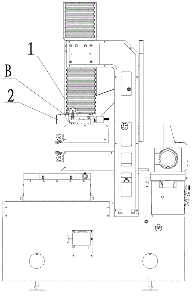 Device for adjusting installing parallelism and perpendicularity of components on wire cutting machine