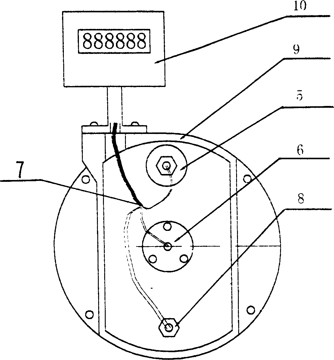 Built in gas flow meter and temperature pressure compensation transmission method