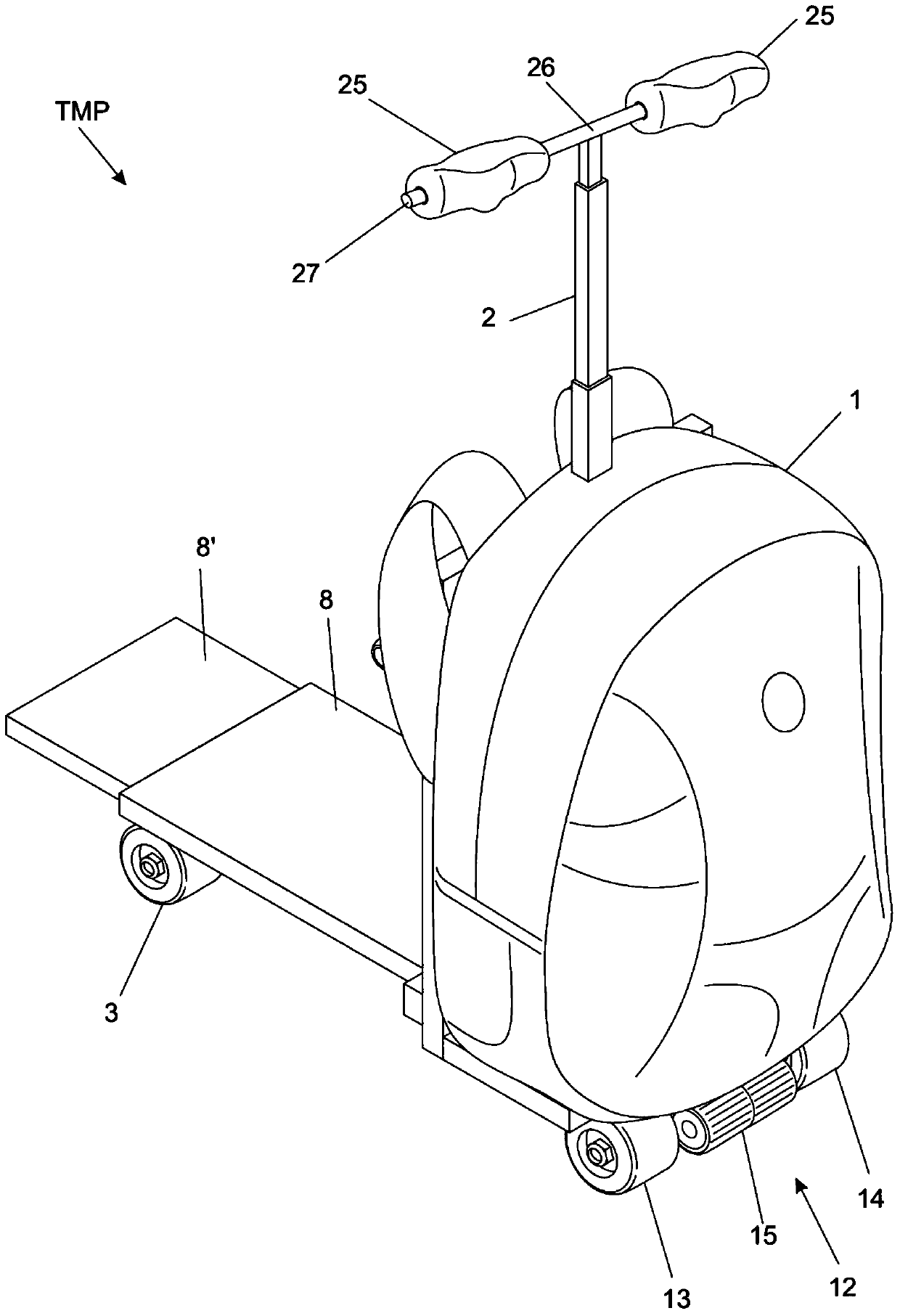 Portable motor-driven transportation means