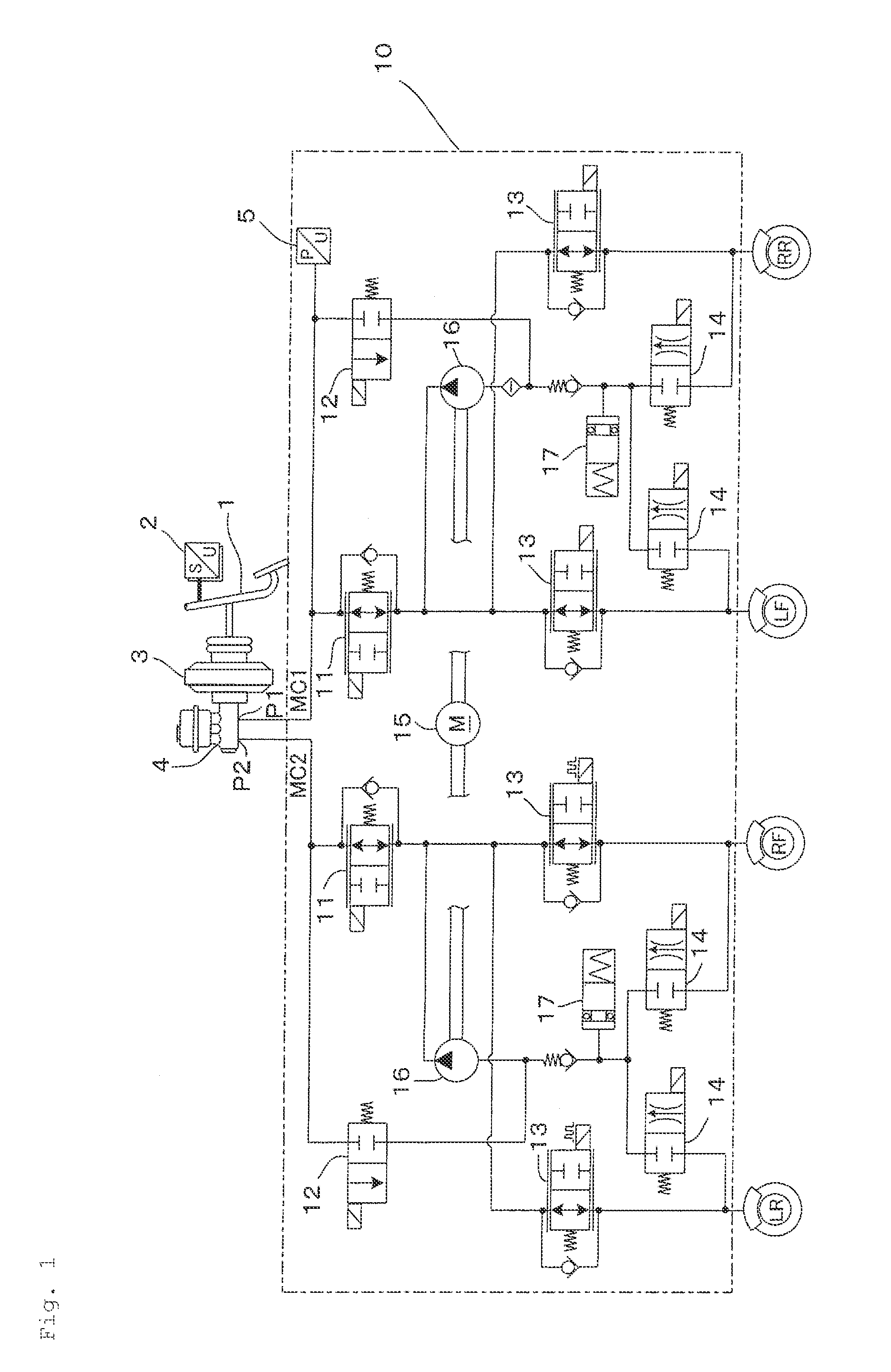 Vehicle brake device and method of controlling vehicle brake device