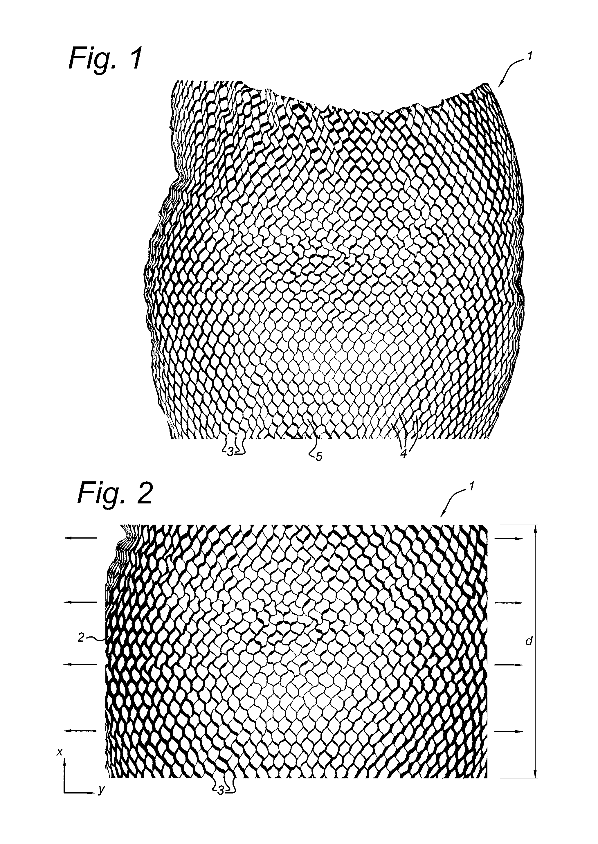 Cellular structure for double curvature panel