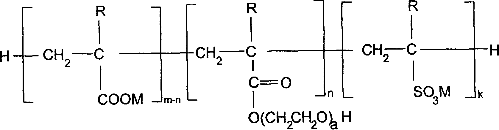 Water reducing agent of poly carboxylic acid series concrete and its preparation process