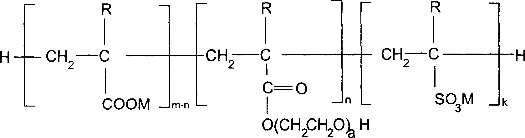 Water reducing agent of poly carboxylic acid series concrete and its preparation process