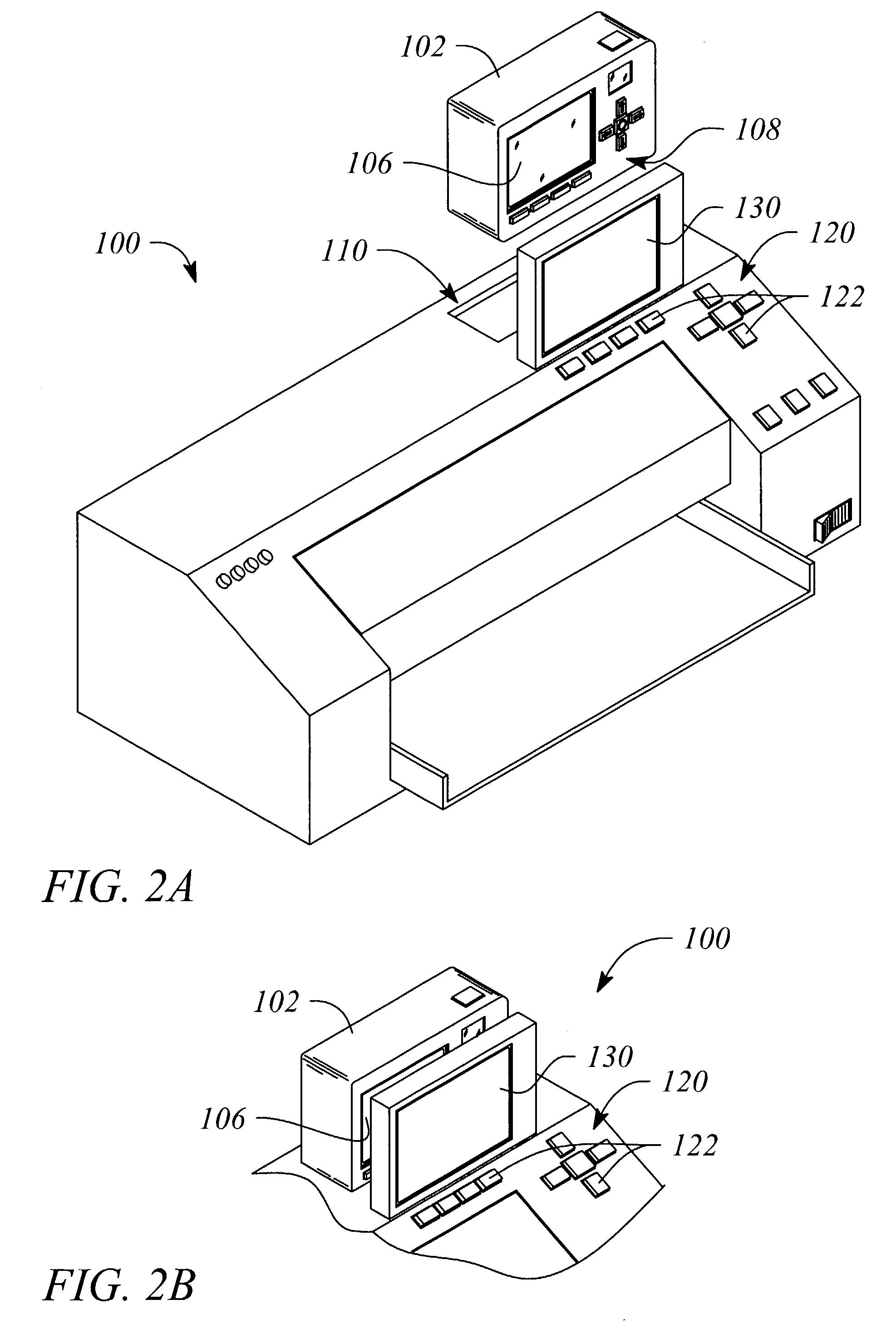 Printer and docking station having a digital camera docking port with an image magnifier