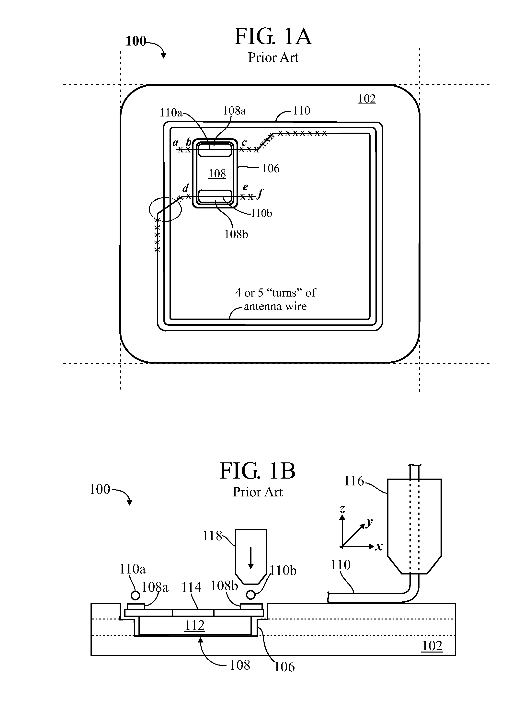 Transferring antenna structures to RFID components