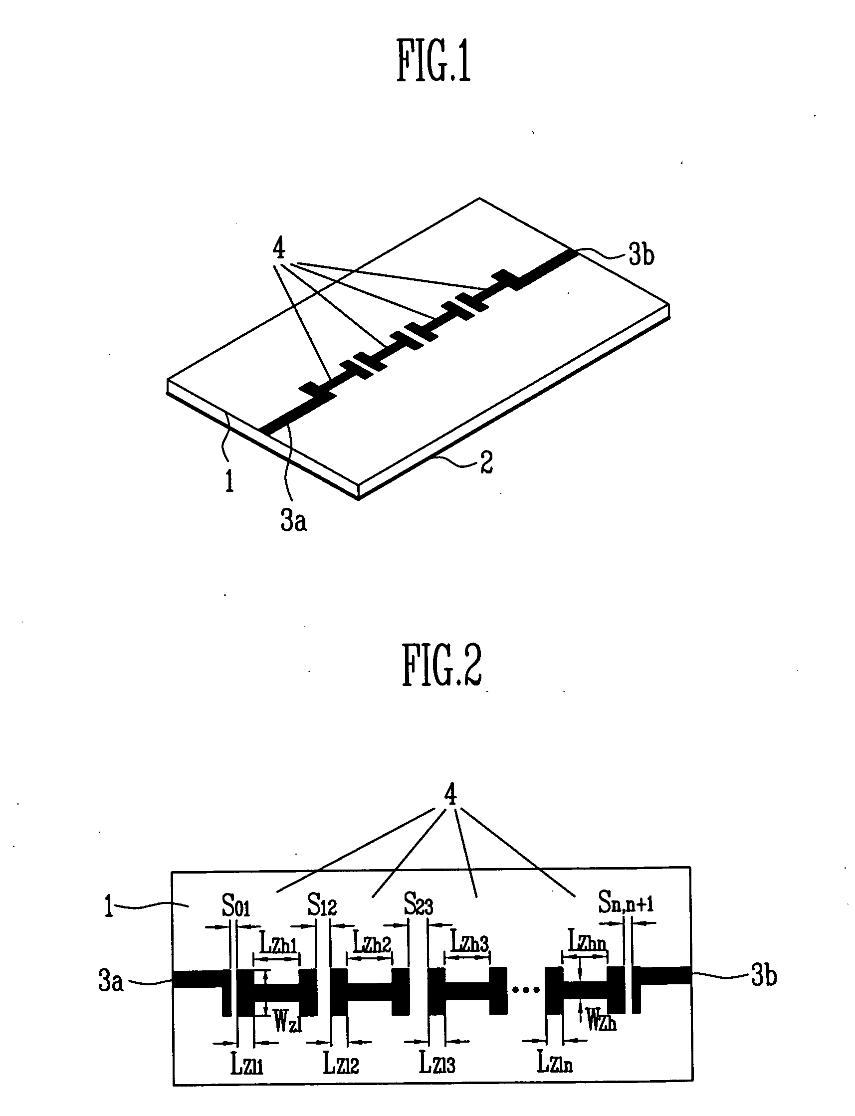 Microstrip band pass filter using end-coupled SIRs