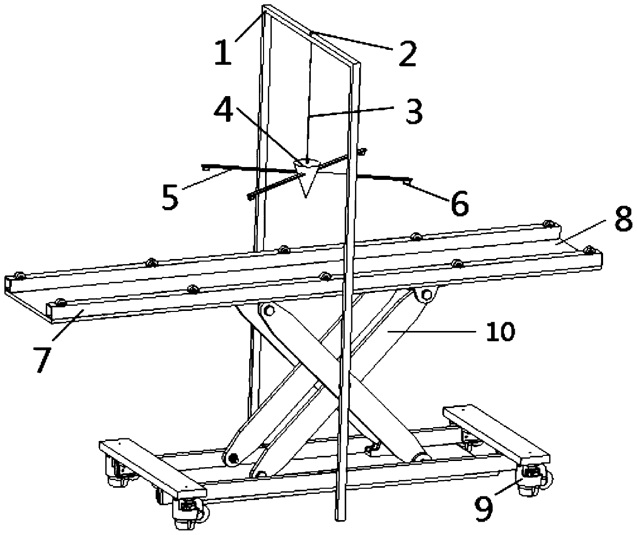 Magnetic resonance examination bed leveling device