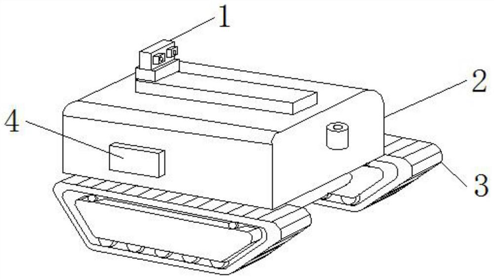 Crawler patrol robot with self-balancing system