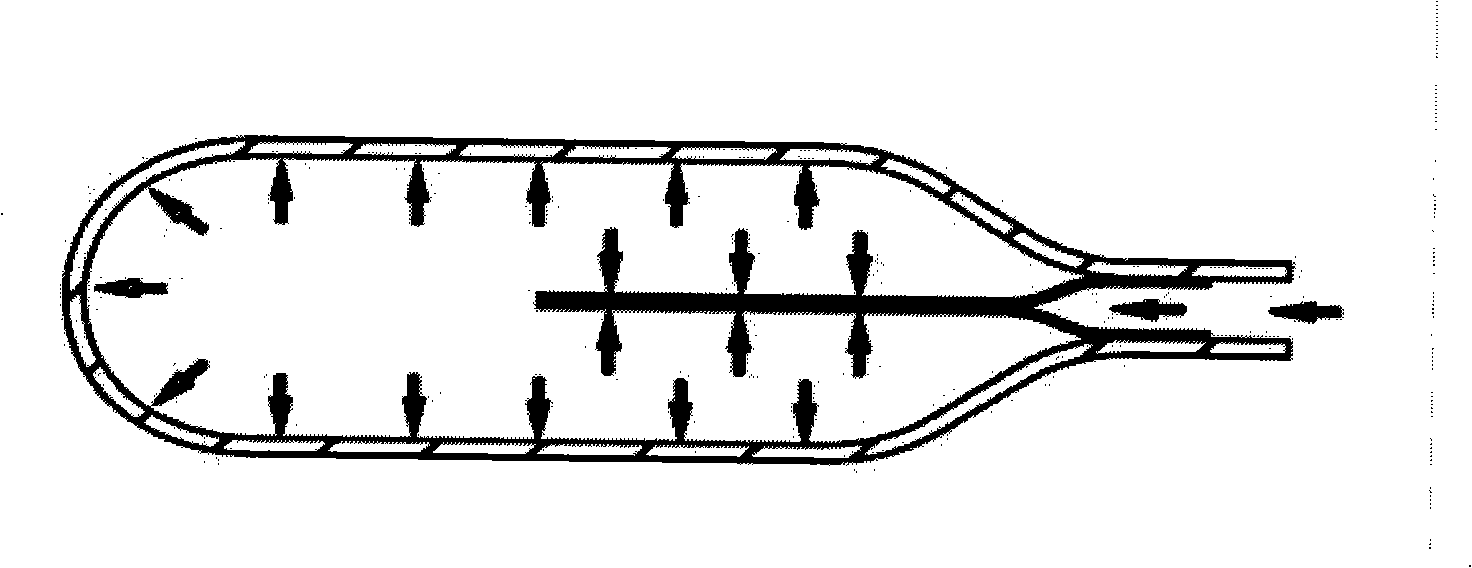 Function type cling-wrap one-way air blockage volumetric packaging material and preparation method thereof