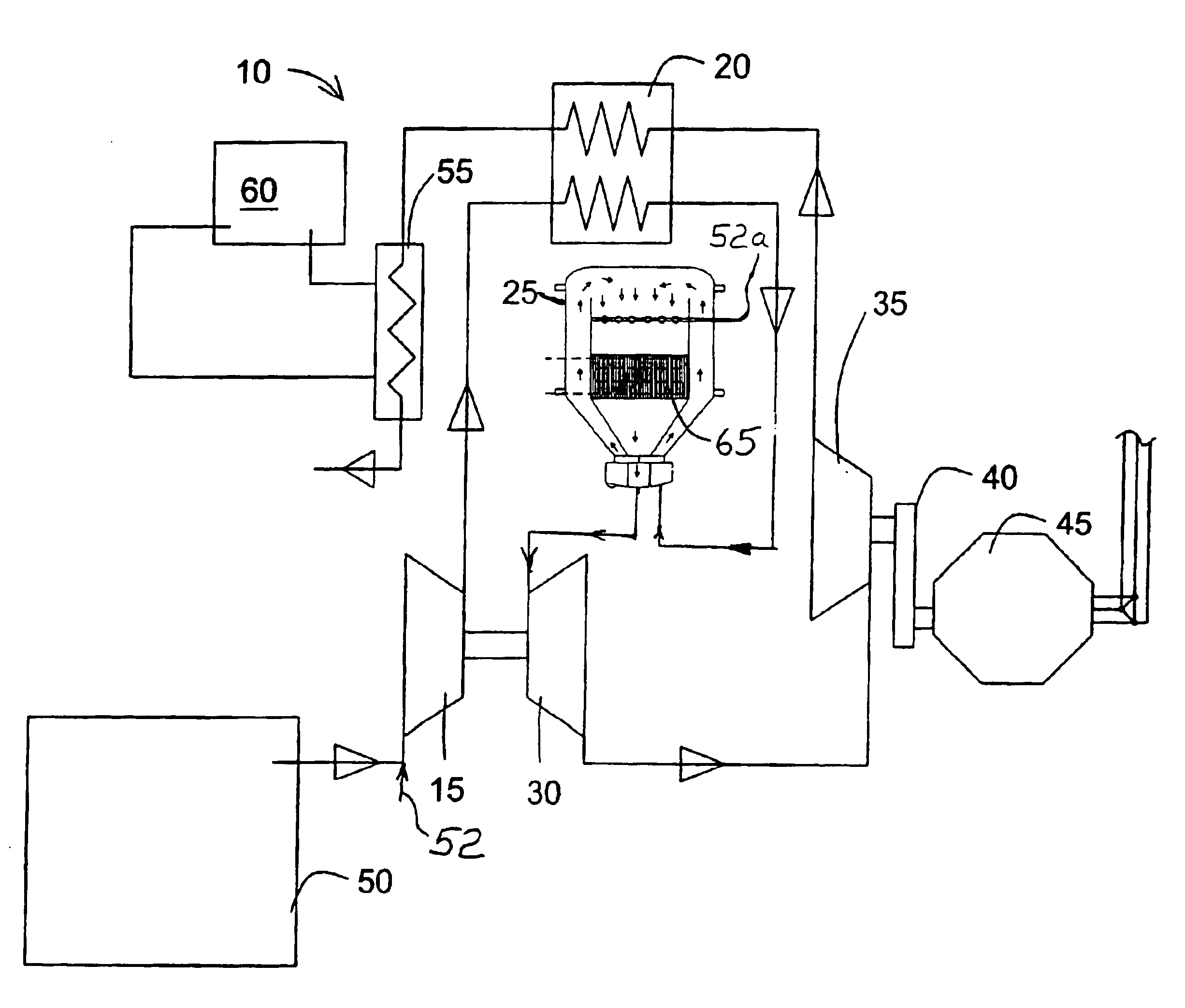 Microturbine for combustion of VOCs