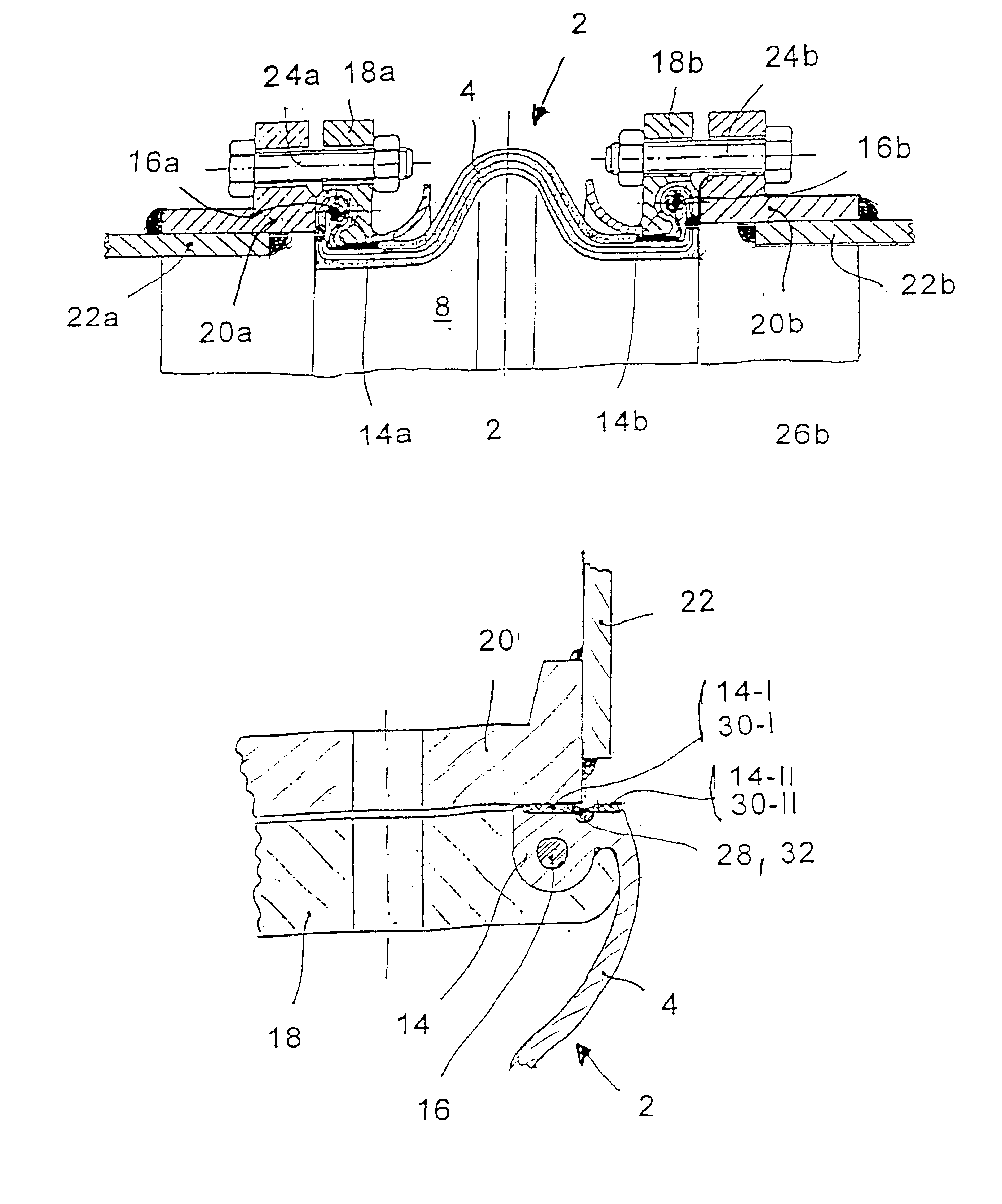 Flexible pipe connecting unit