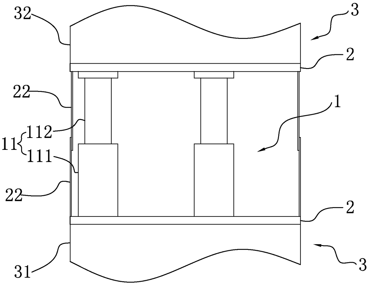 Segmented blade connecting device, blade of wind power generating set and control method thereof