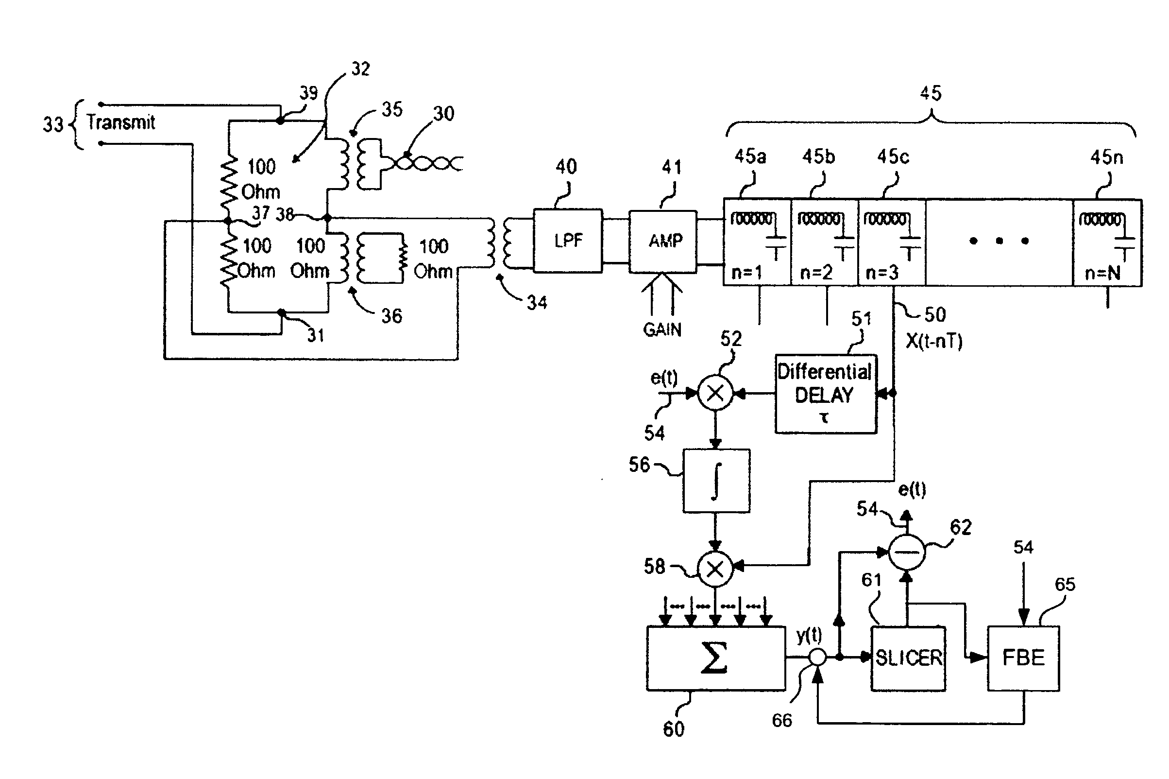 Joint phased training of equalizer and echo canceller