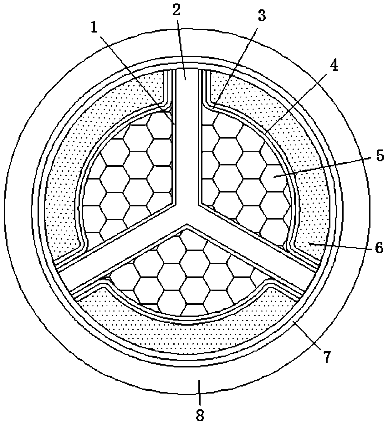 Fireproof cable and production process thereof