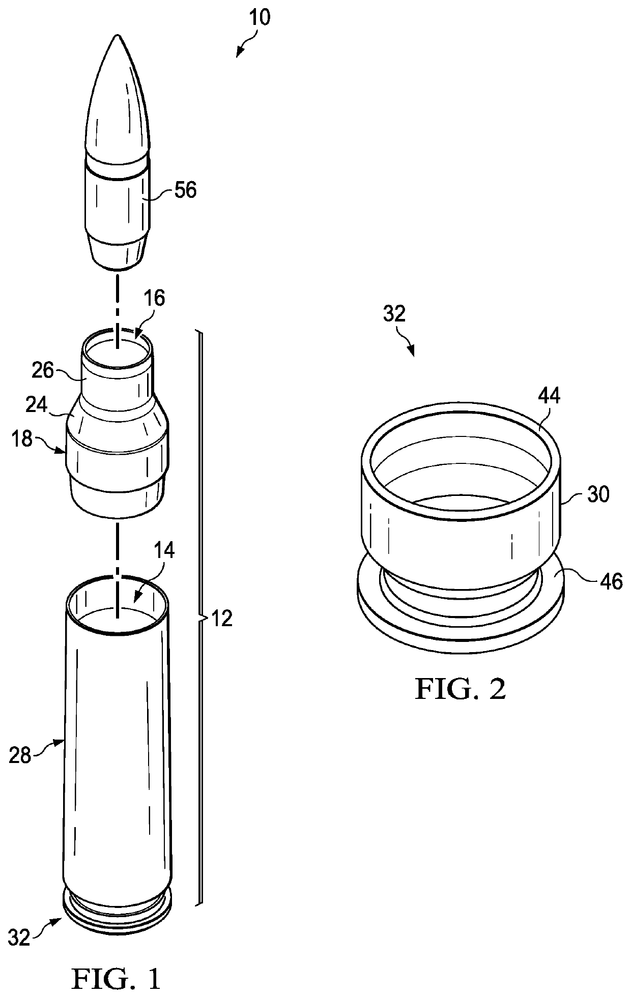 Polymer ammunition and cartridge having a convex primer insert