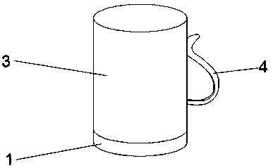 Glass teacup facilitating water drinking and having cleaning function