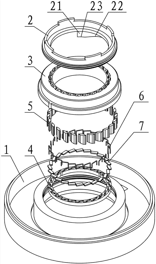 Nail pushing device of prepuce loop cutting suturing device