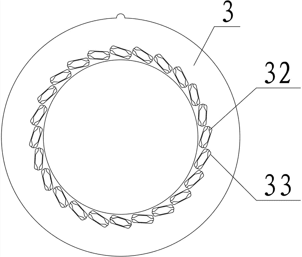 Nail pushing device of prepuce loop cutting suturing device