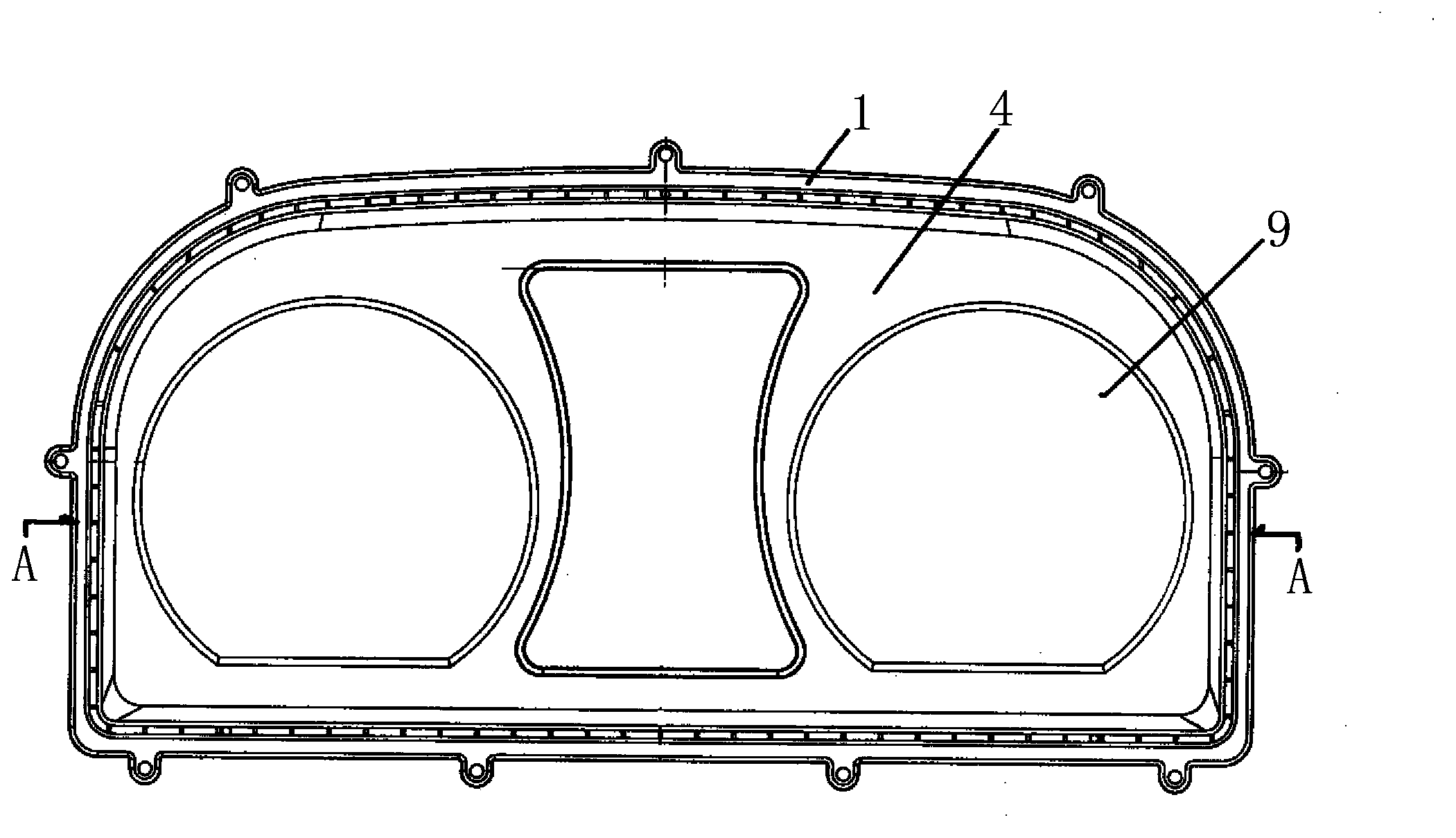 Watch glass anti-fog combination instrument