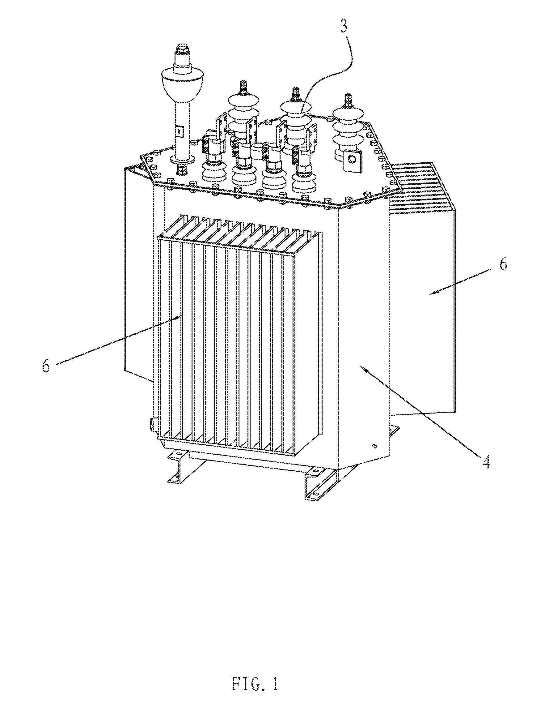 Oil immersed stereo wound-core amorphous alloy transformer