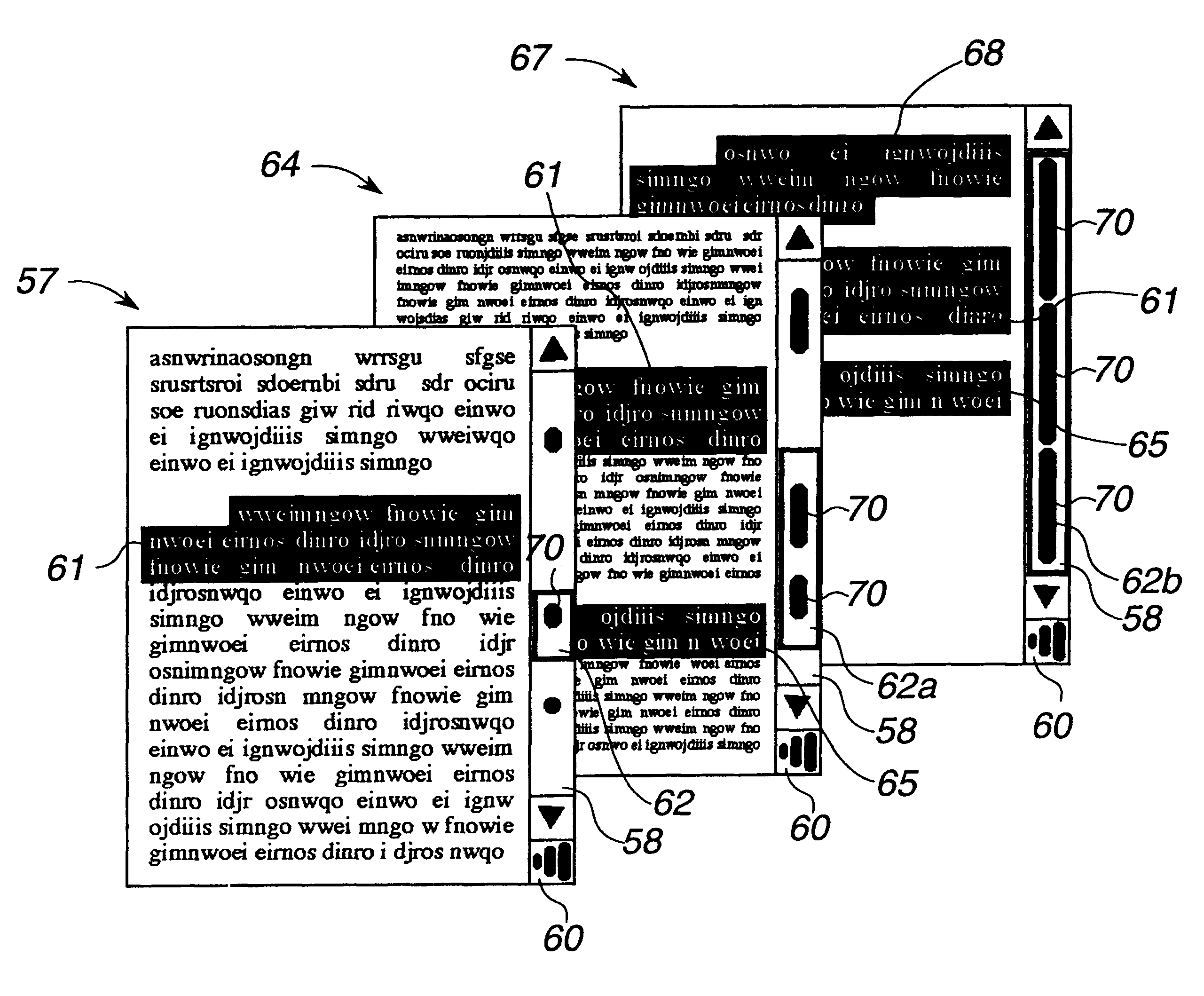 Computer user interface with non-salience deemphasis