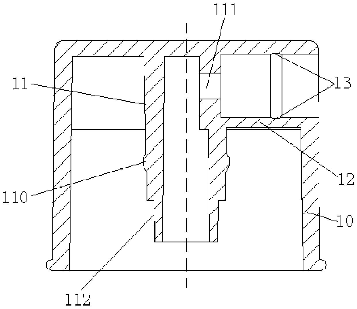 Cosmetic container for preventing nozzle discharging opening from dripping