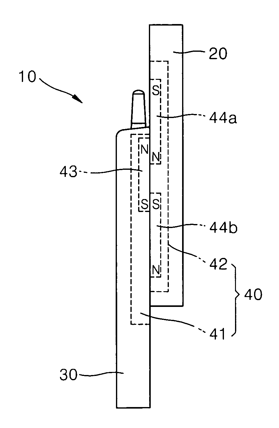 Magnetic levitation sliding structure