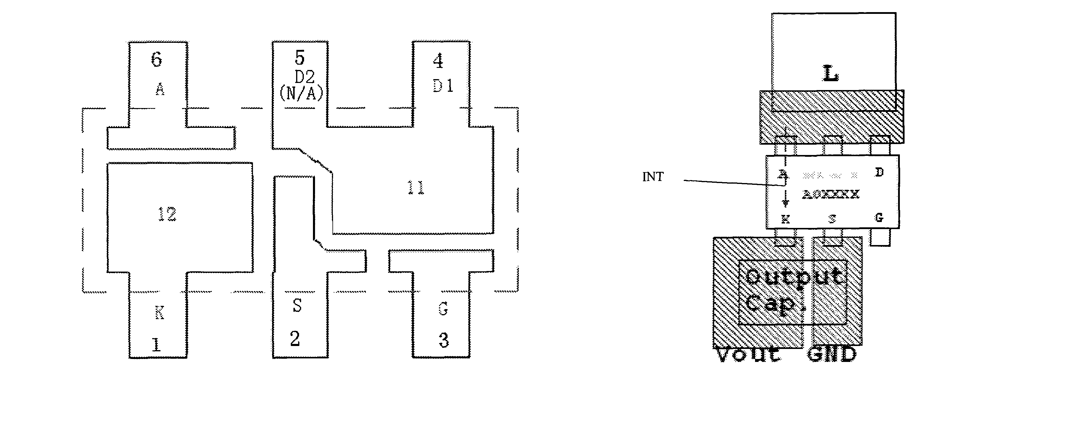 Small outline package in which MOSFET and Schottky diode being co-packaged