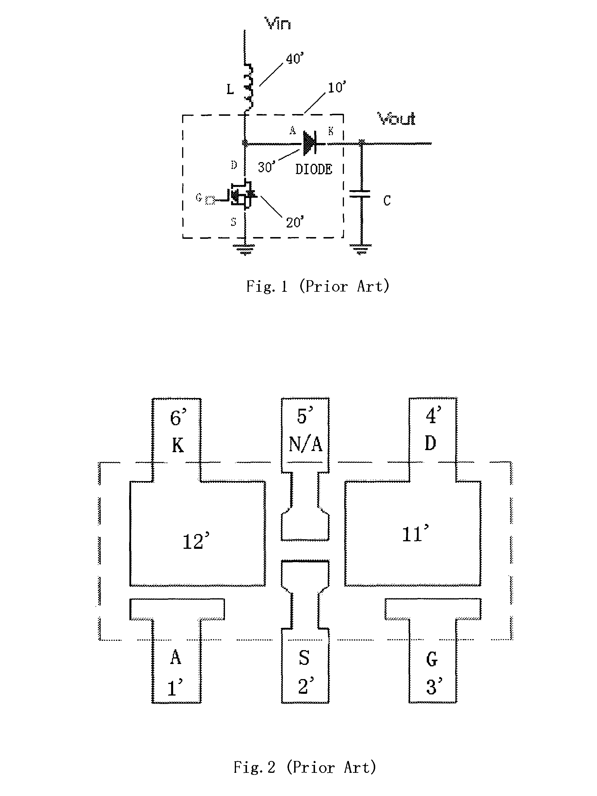 Small outline package in which MOSFET and Schottky diode being co-packaged