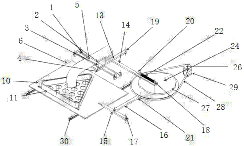 Billiards placing device of automatic billiards machine