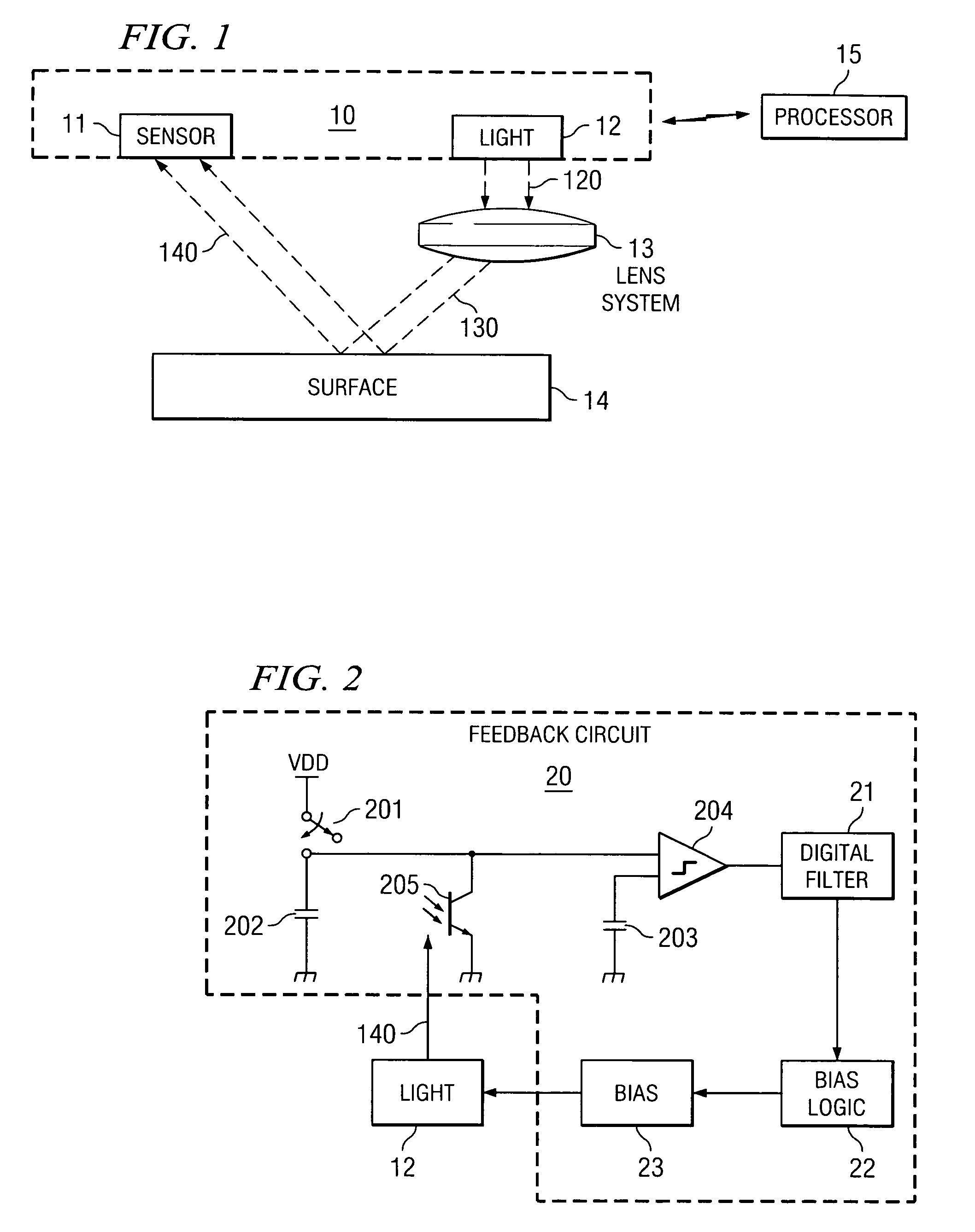 System and method for calibrating the light source for an optical navigational system