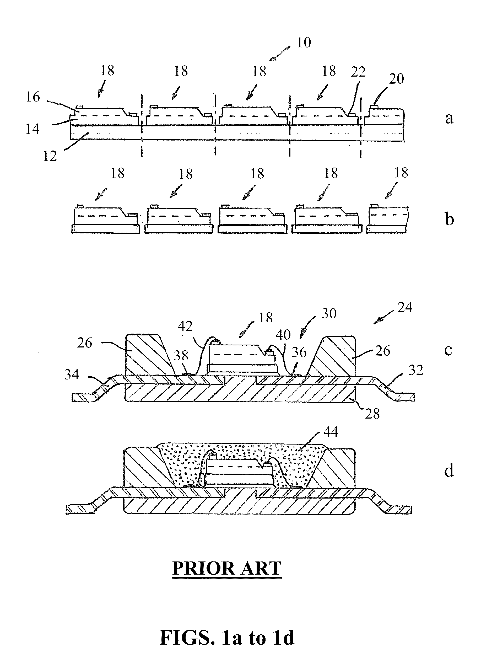 Manufacture of light emitting devices with phosphor wavelength conversion