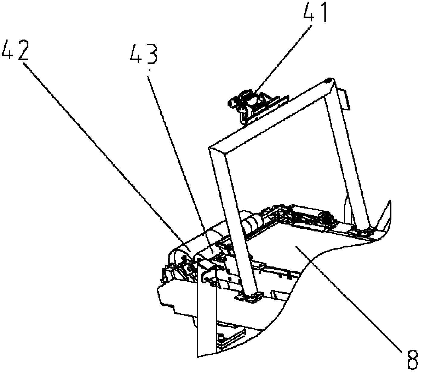 Tread feed rack and feed method thereof