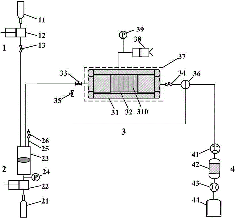 Device and method for measuring fluid loss coefficient of supercritical carbon dioxide fracturing fluid