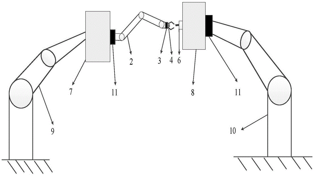 Device and method for simulating space mechanical arm to capture ground three-dimensional space microgravity of target satellite