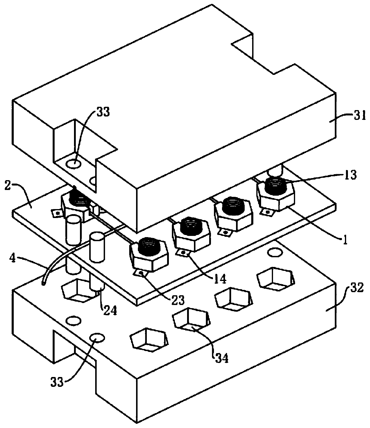 High-temperature packaging method for a wide-band-gap semiconductor silicon carbide power module