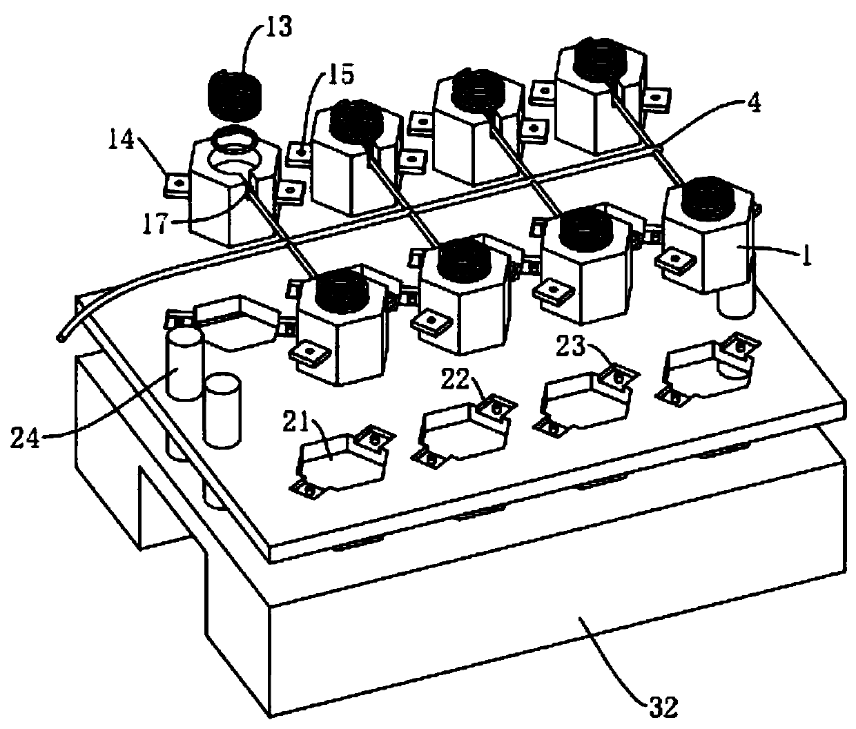 High-temperature packaging method for a wide-band-gap semiconductor silicon carbide power module