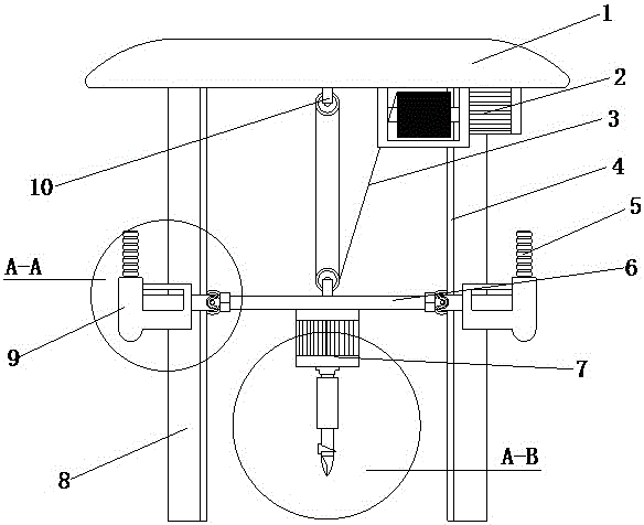 Dual-purpose drilling machine used for drilling threaded holes in automobile metal castings