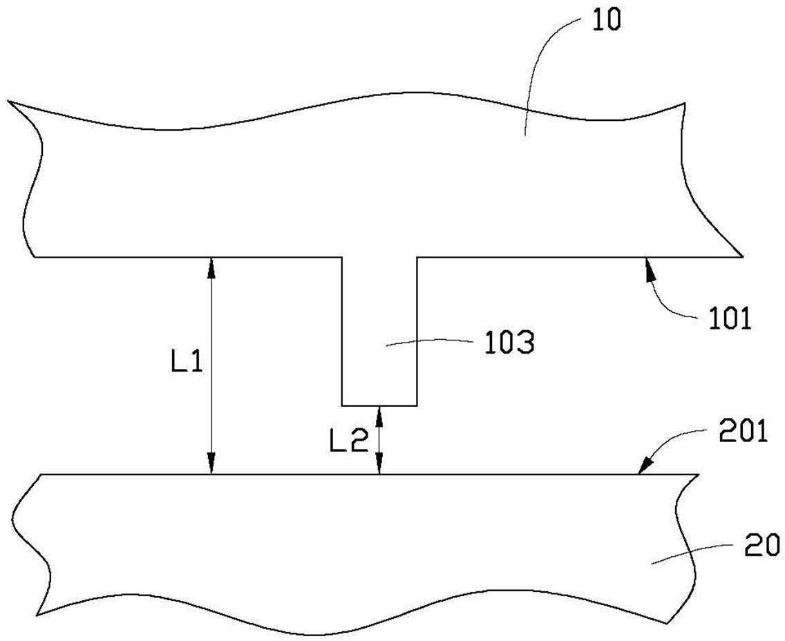 Embossing roll set and household paper manufactured by aid of same