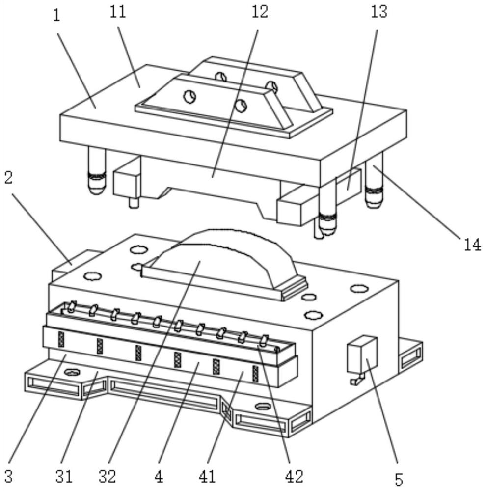 Automobile bumper rapid cooling forming device based on hot stamping mode