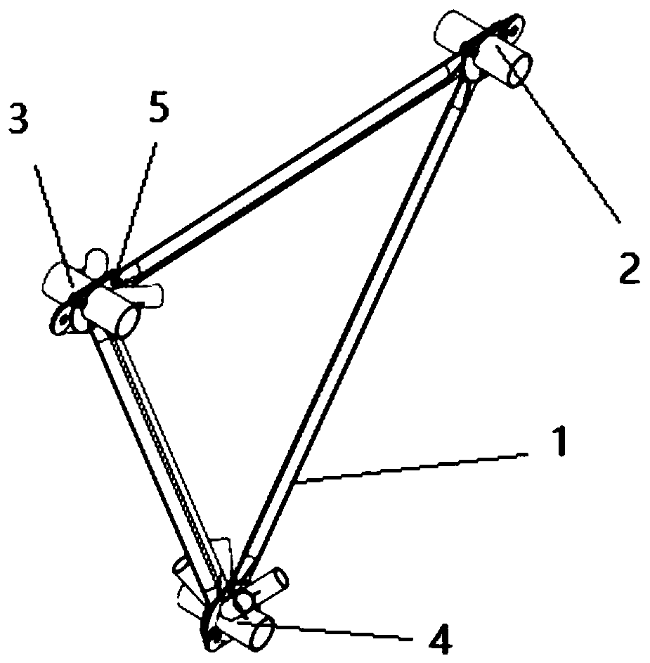 Large triangular composite material pipe truss modular connecting joint