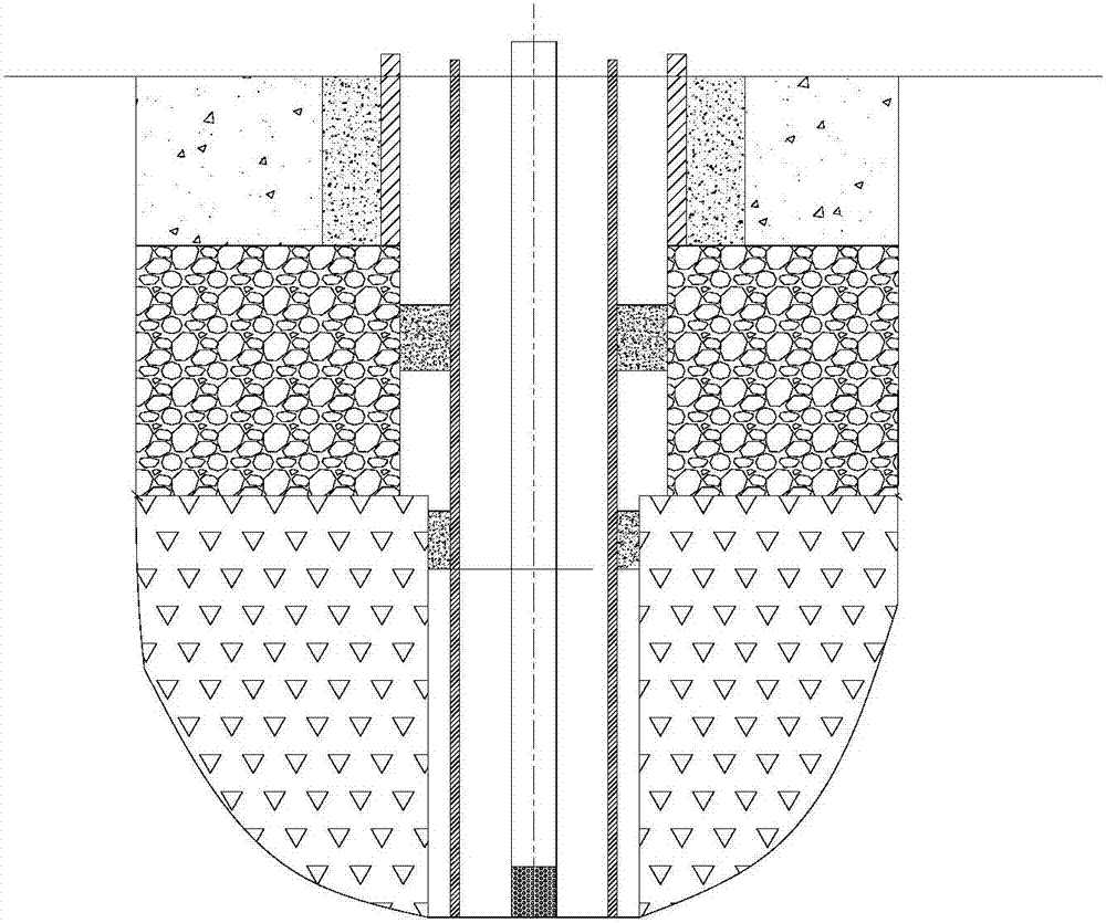 Geothermal well inside heat exchange pipe installing process