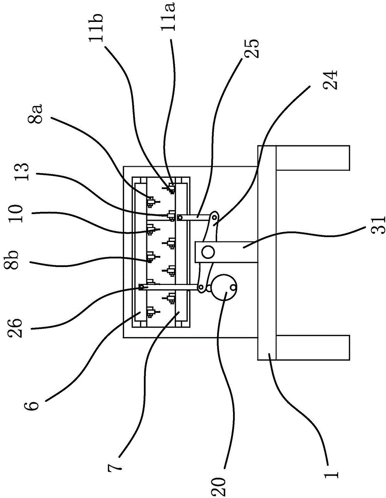 Swinging mechanism in jacquard