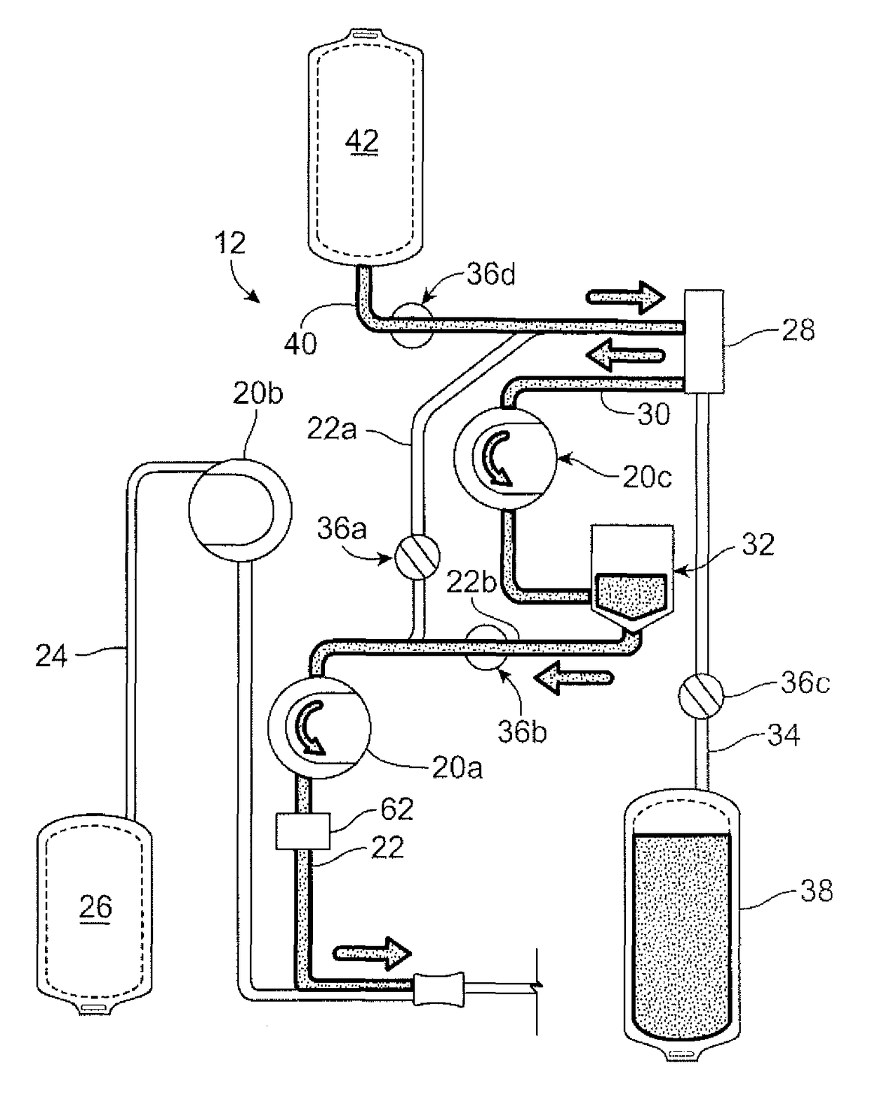 Methods and systems for priming a biological fluid processing circuit