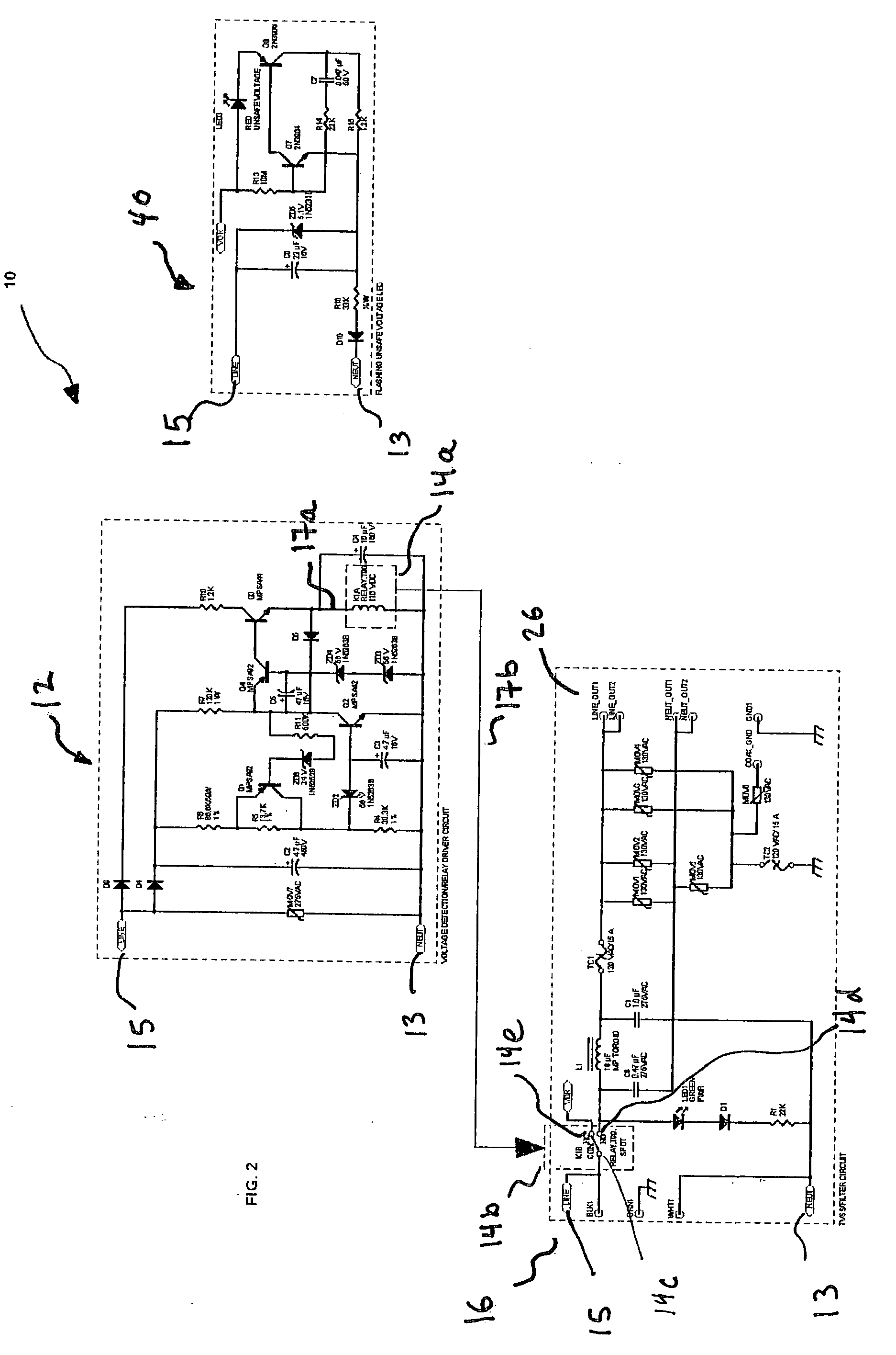 Unsafe voltage shutoff control