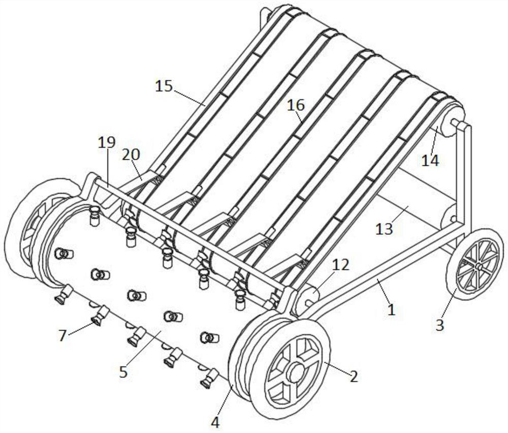 Seedling inserting device for grape planting