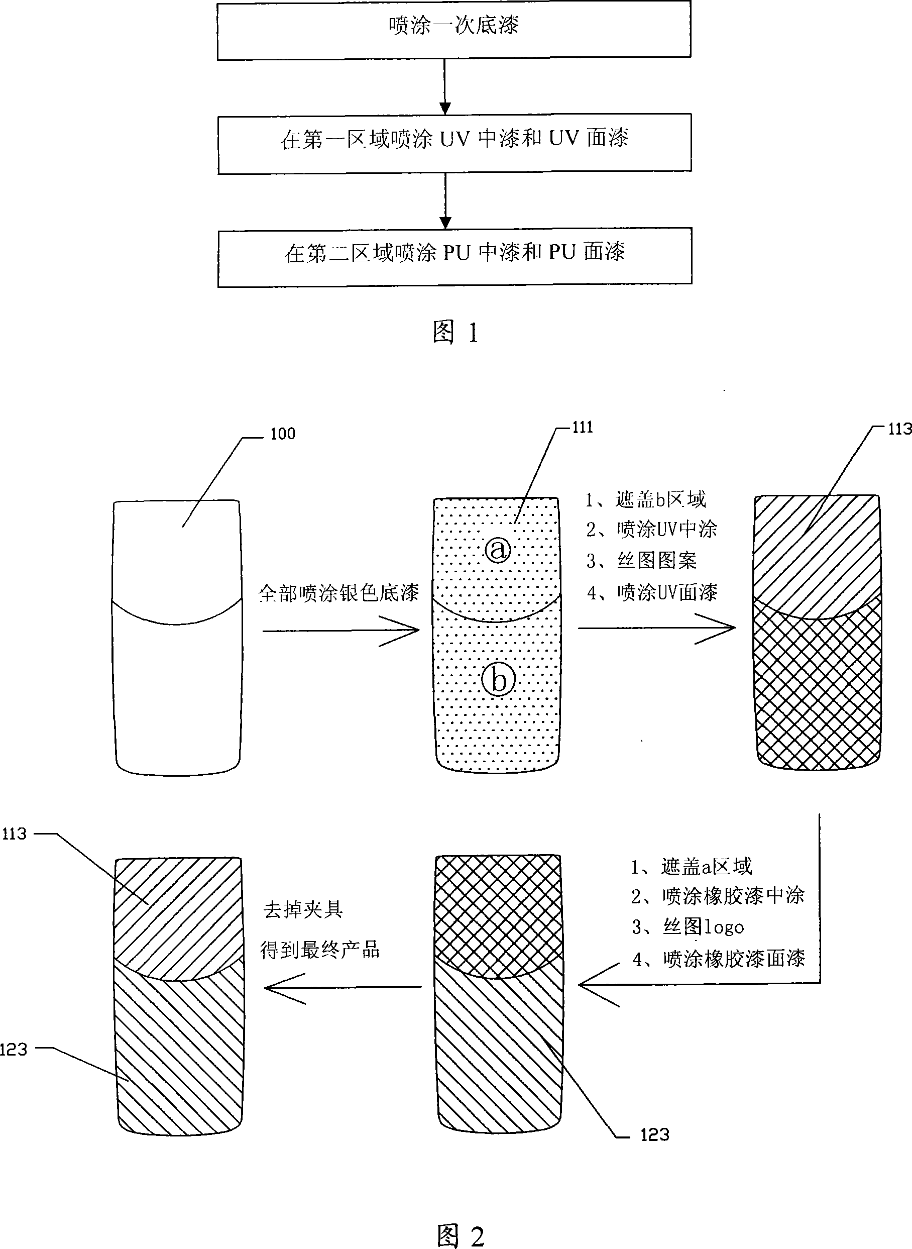 Method for multicolor spray coating and component after spray coating thereof