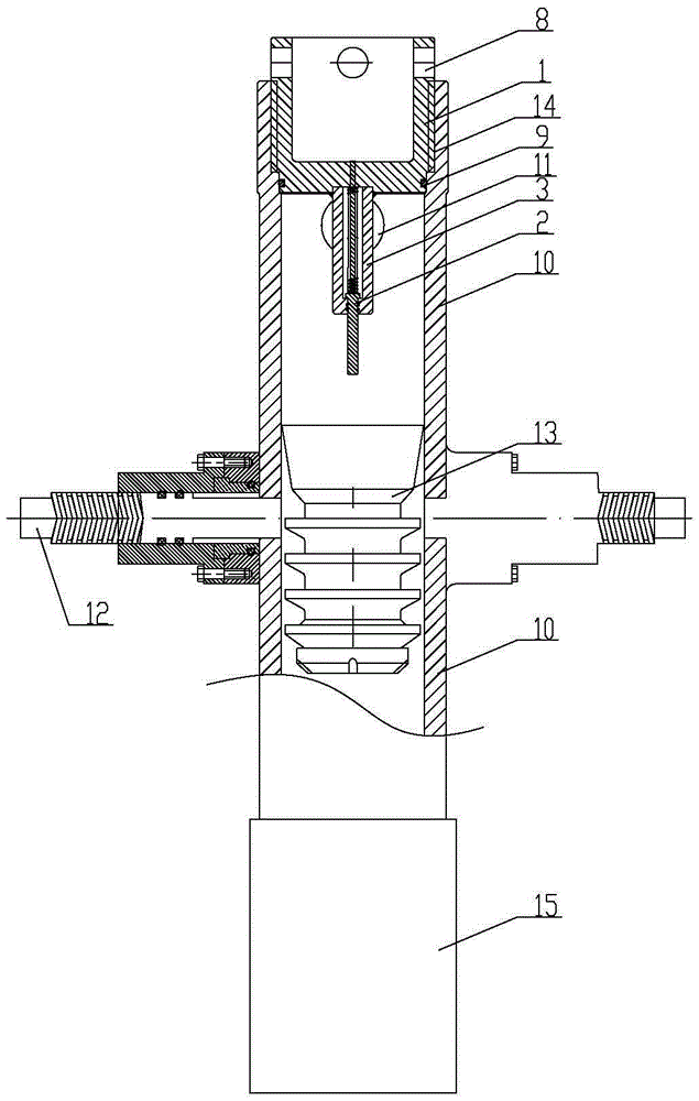 Push rod type indicating device and rubber plug falling indication cementing head